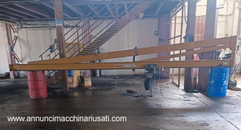 Gru a bandiera con paranco e carrello motorizzato 2000 kg - L6700 x H4740