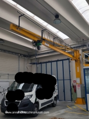 Grúa pluma, columna de 8 metros, brazo de 500 kg