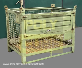 Ceste metalliche o cestoni industriali sovrapponibili usati