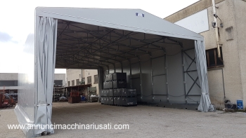 CAPANNONE IN ACCIAIO E PVC USATO SU CORDOLI