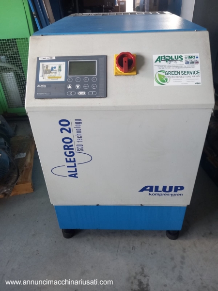 🔧 Compressore a vite ALUP ALLEGRO 20 – 20 kW / 28 HP – Fino a 13 bar – 3.550 l/min