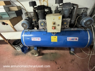 Cometar 500-Liter-Zweistufen-Tandemkompressor mit Riemenantrieb