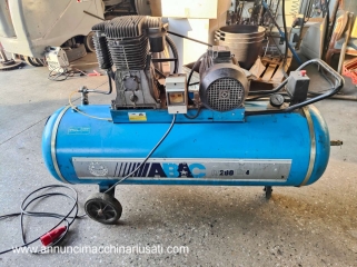 COMPRESSORE ARIA ABAC 200 LITRI CON MOTORE 4 CV