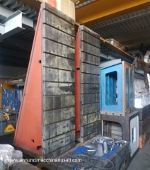 Cuadrados de hierro fundido con ranuras en T