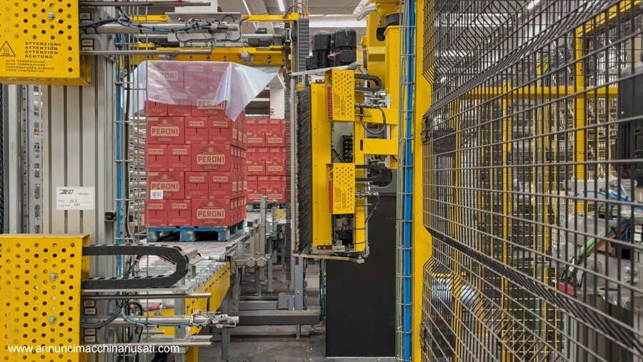 Used Bema AV19 Pallet Wrapper - 25,000 bottles per hour (BPH)