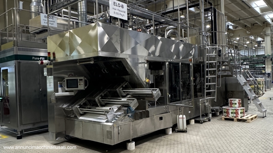 LC603 Linea riempimento asettica usata, 8000 bricks/h 