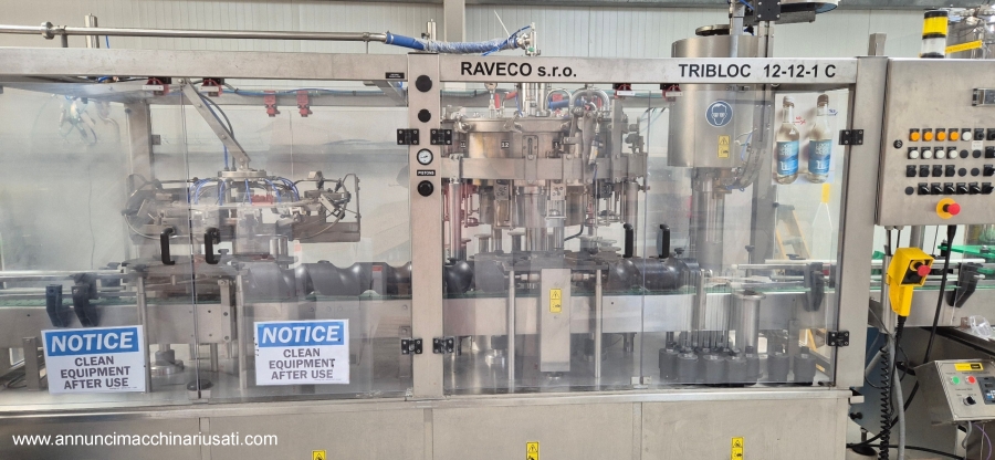 M330 Triblocco usato Raveco 12-12-1, tappo a corona - 2500 bott/ora
