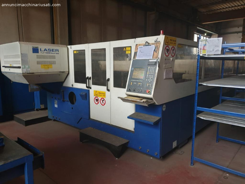 LASER CUTTING TRUMPF MODEL TLF 3000 TURBO 6000 ÷2000 4000 W