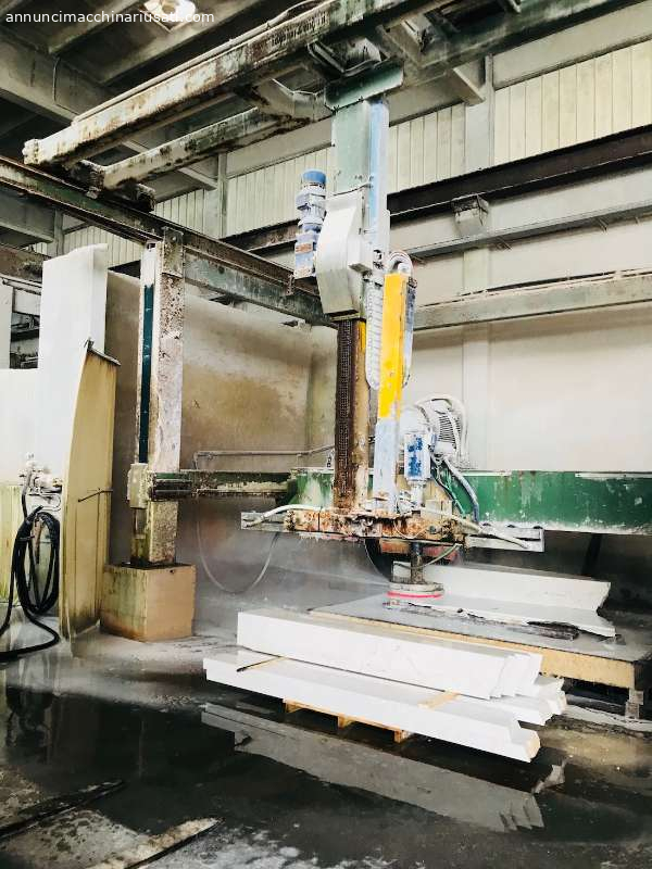 Block cutter for marble with B&amp;V overhead unloader