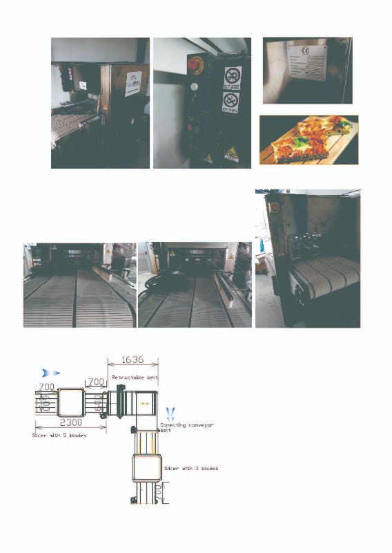 linea taglio pizze in teglie da 600 x 400