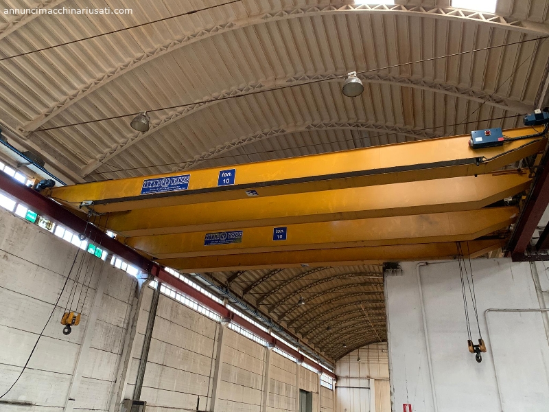 Puente grúa birraíl usado demag 10 ton