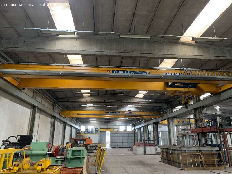 2 used overhead cranes with a capacity of 10 tons