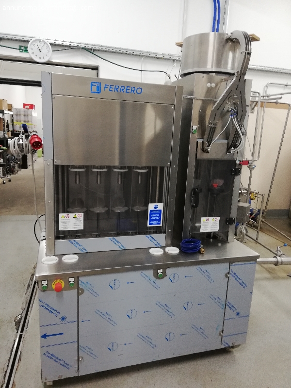 Llenadora monobloque Ferrero ISO 4/4/2C 500 bph a usado