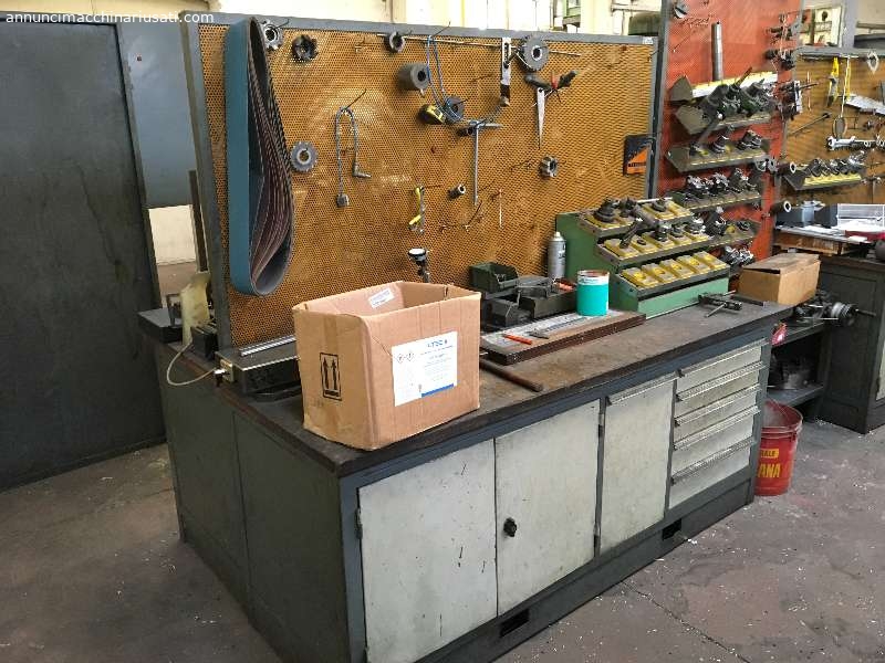 workbench with drawers and used wooden top