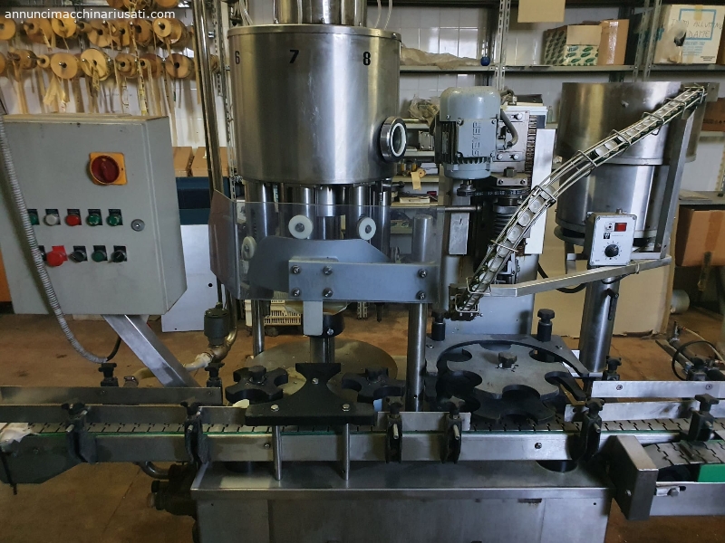 Bottling and labeling machine
