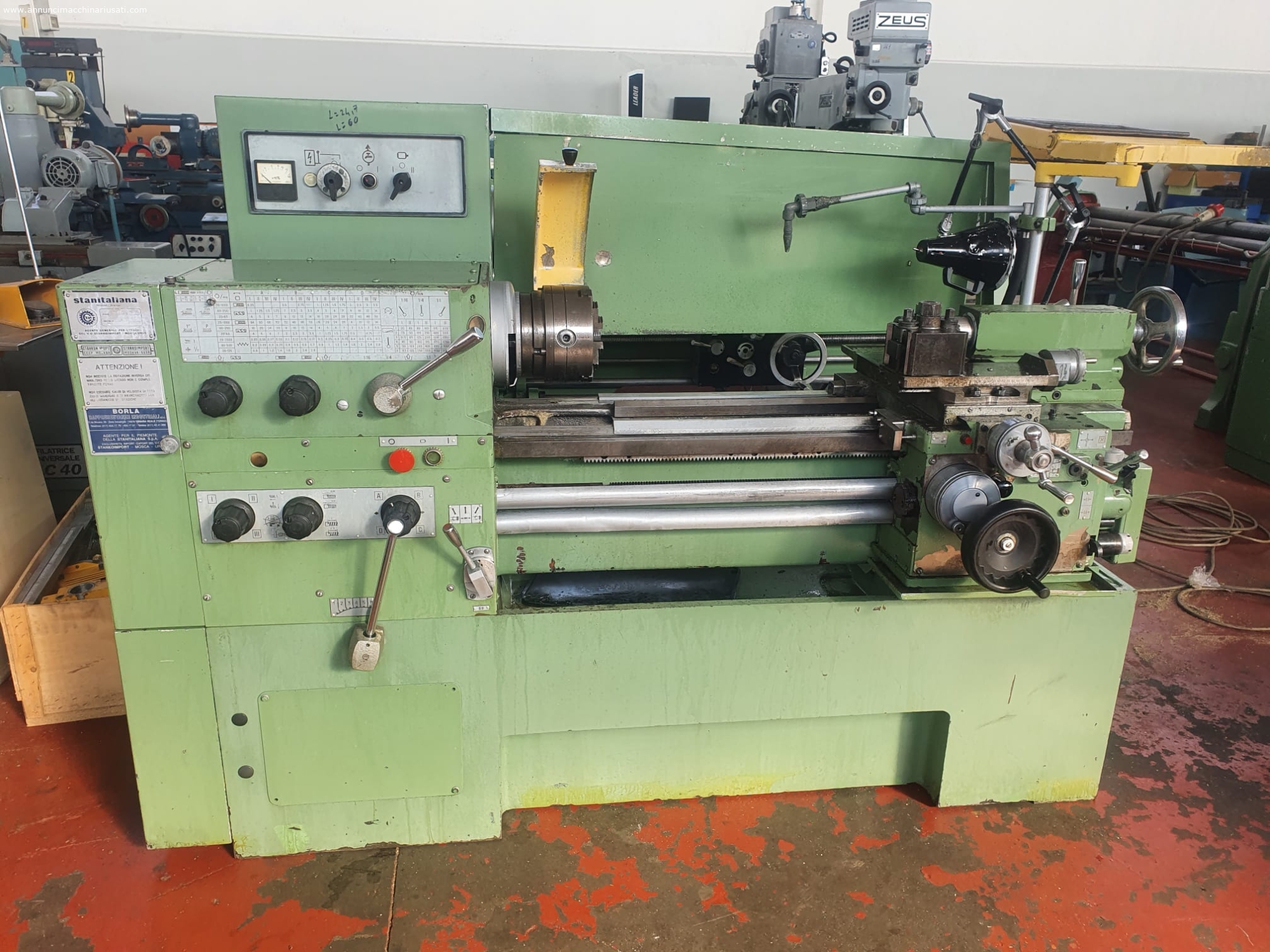 Stanitaliana parallel lathe mod 16 b 16 p