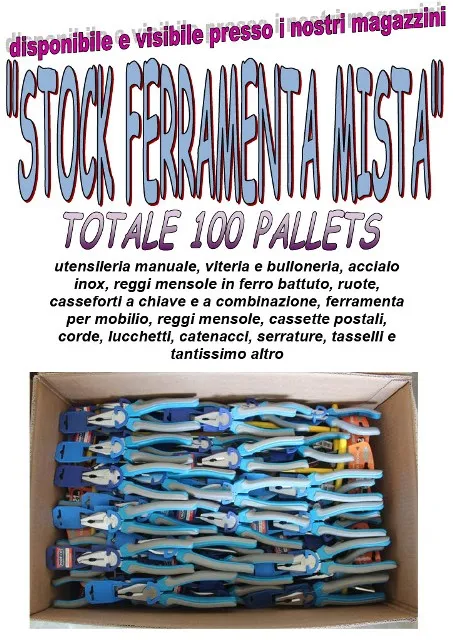 Venta de stock mixto de ferretería 100 palets