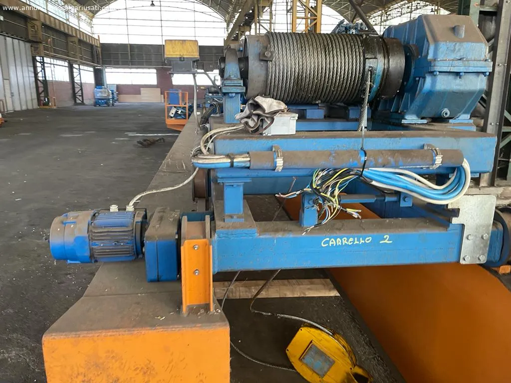 USED ​​OMIS 5 TON DOUBLE TROLLEY OVERHEAD CRANE