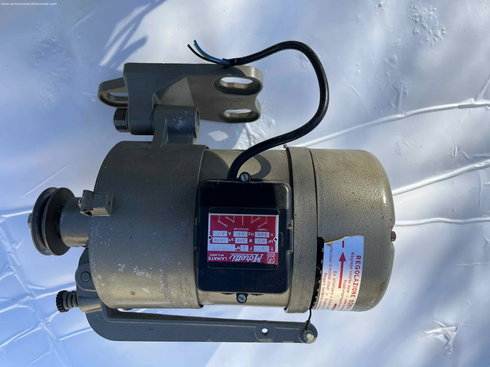 Motor máquina de coser Moretti Monofásico 1.400 rpm